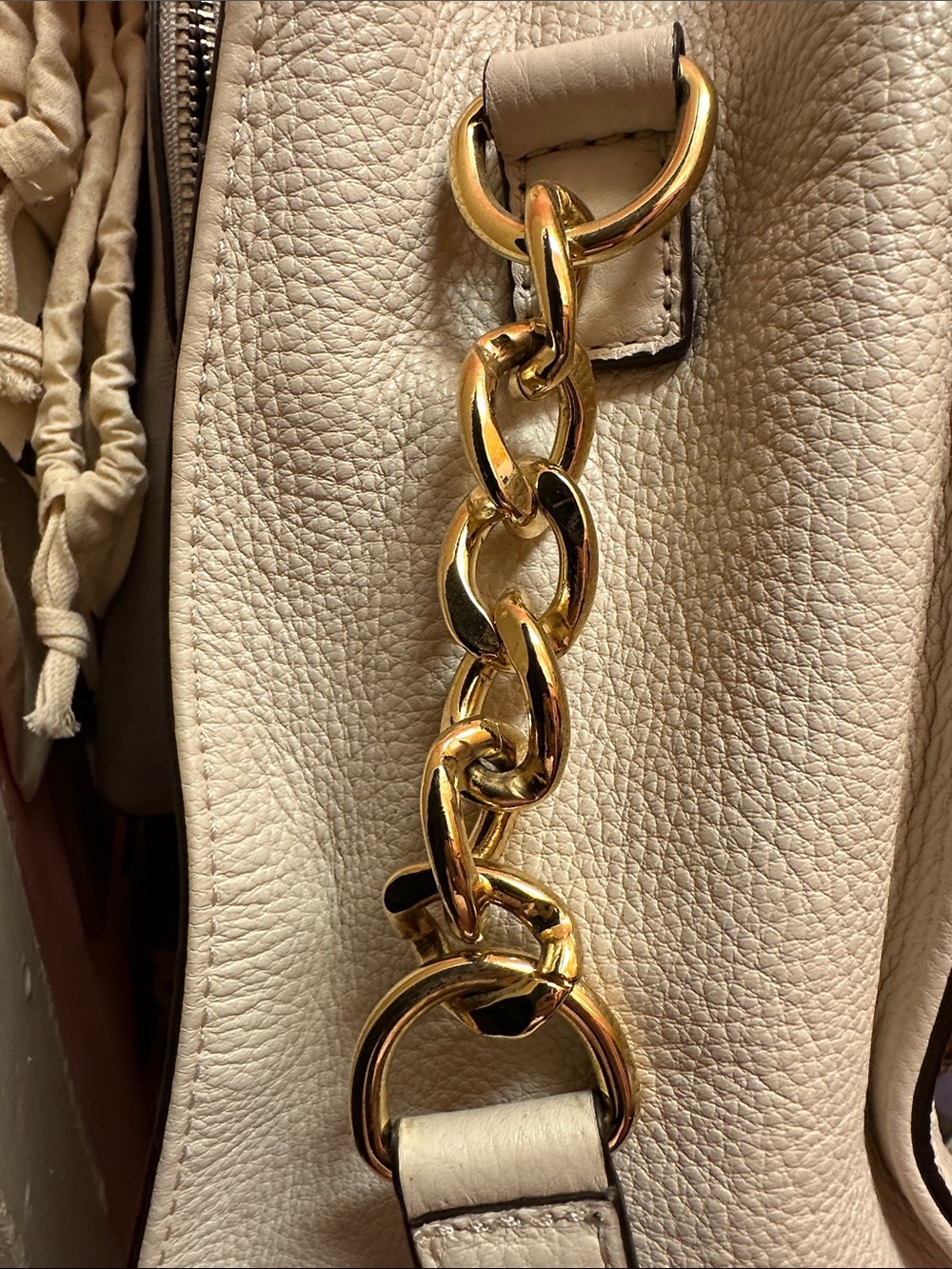 Michael Kors purse/laptop tote -cream and gold - Picture 5 of 5